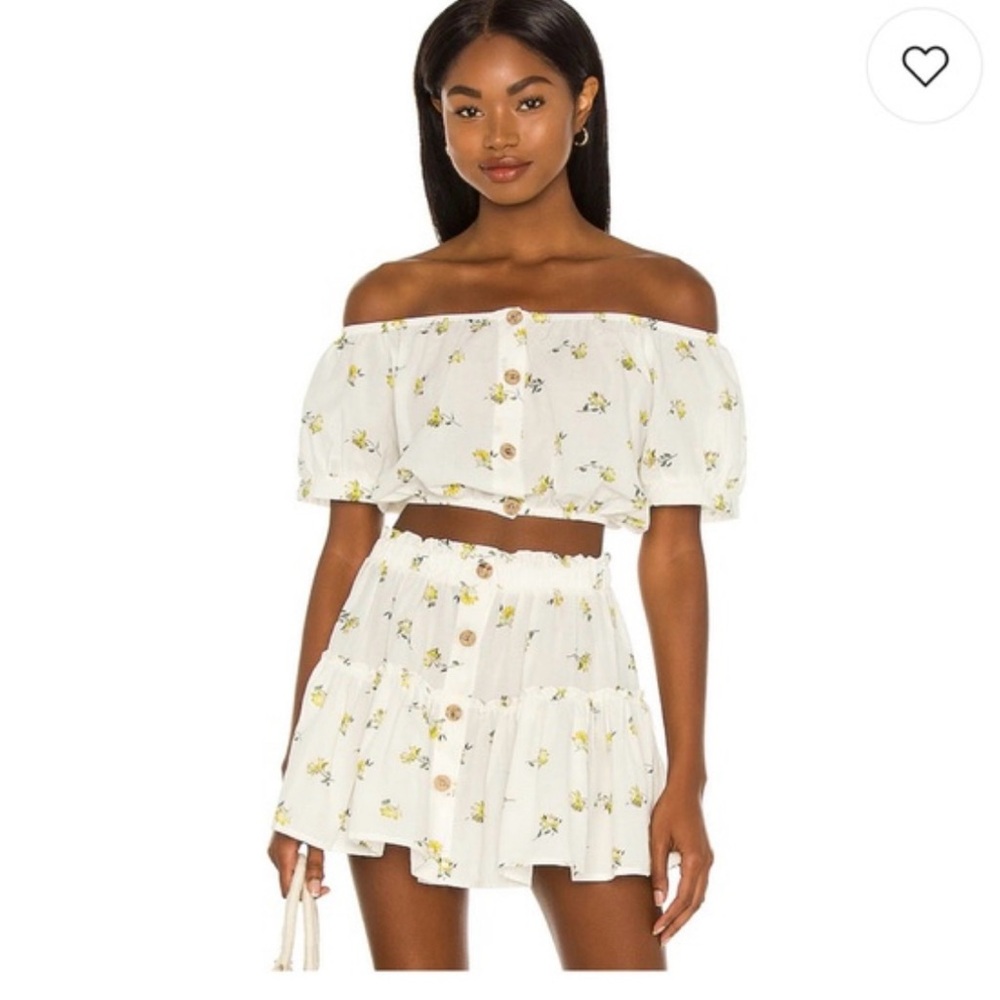 Eberjey floral skirt/top set size small
